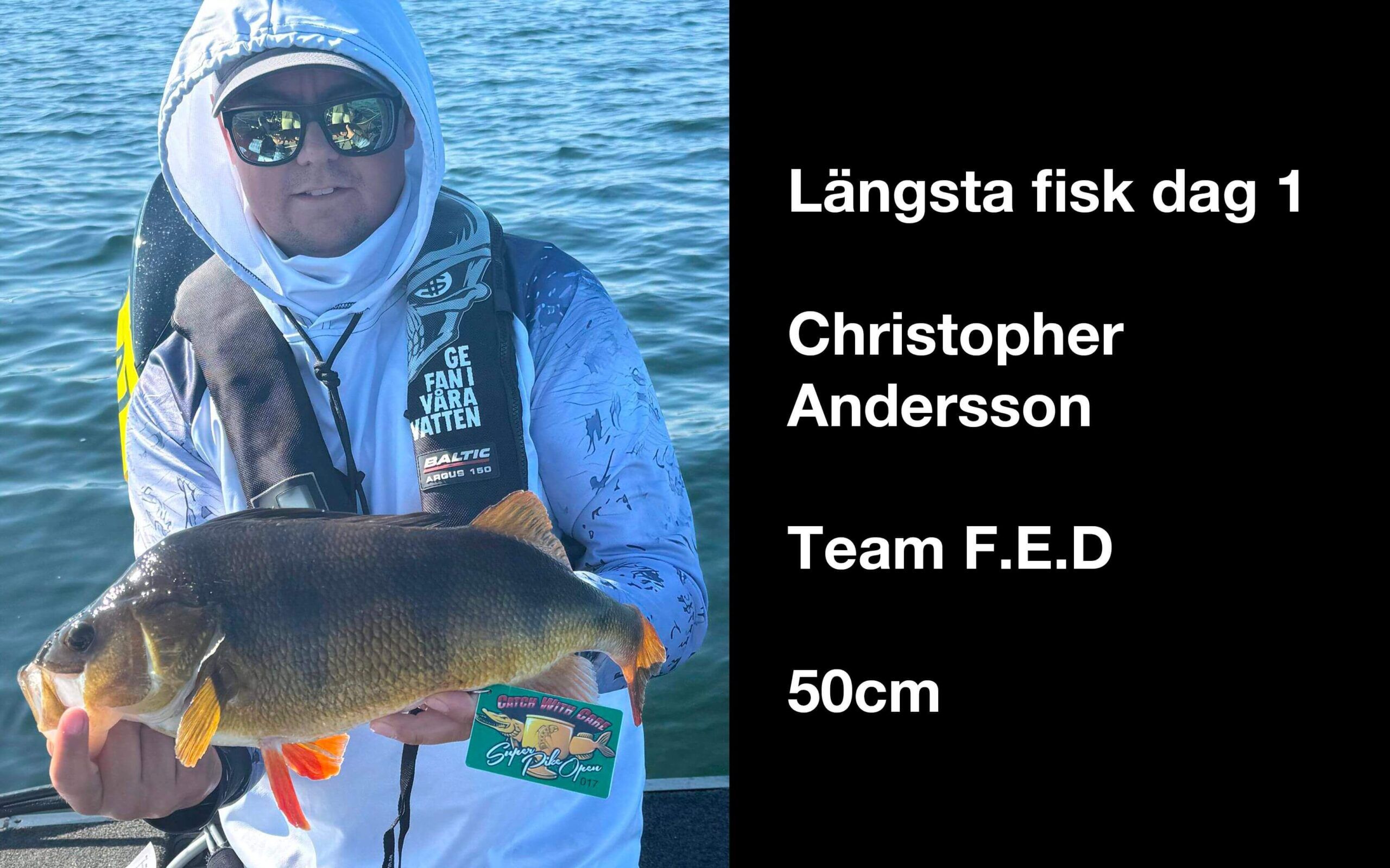 Längsta fisk dag 1 cwc super perch open 2024 Oskarshamn